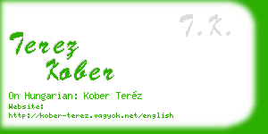 terez kober business card