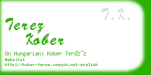 terez kober business card